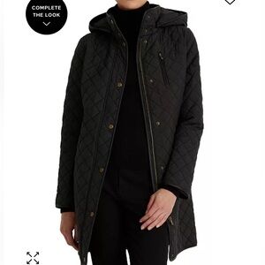 Lauren Ralph Lauren Quilted Hooded Winter Coat, Size XL